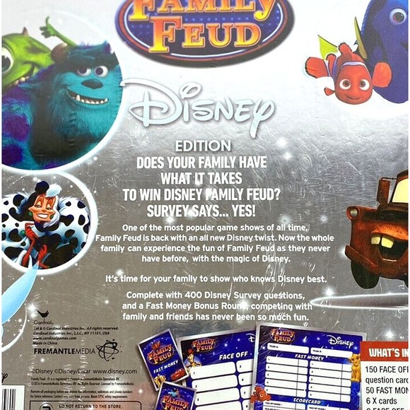 Disney Family Feud Silver Edition Family Board Game Freemantle Media Ages 6 + - Picture 6 of 9